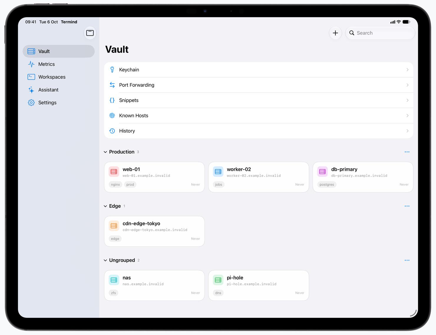 Vault on iPad