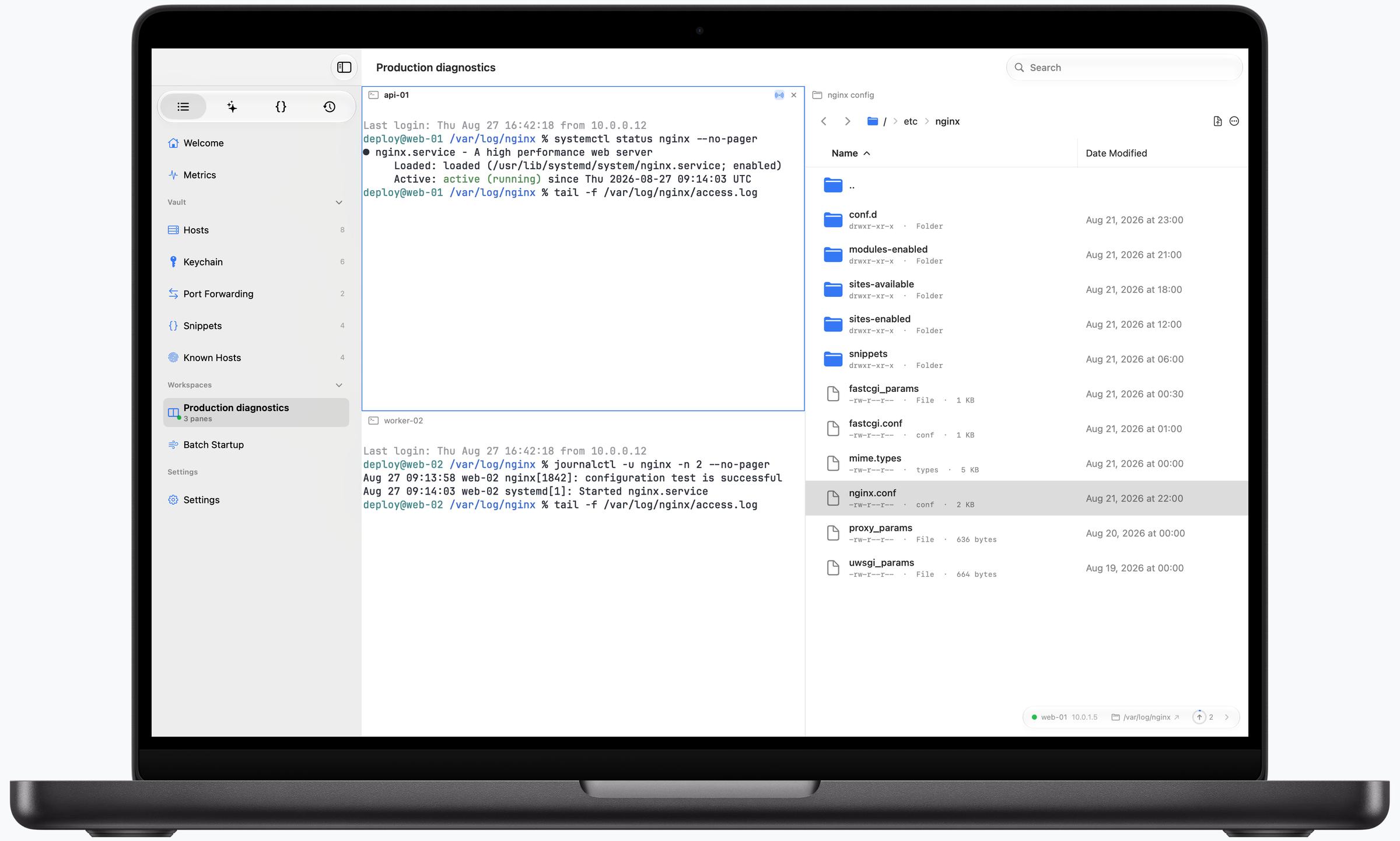 Termind multi-pane workspace on Mac
