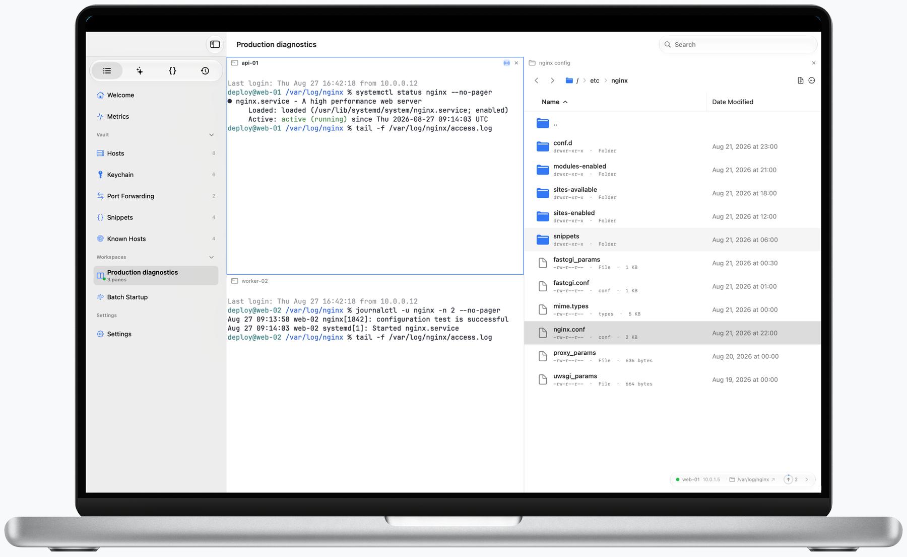 Termind multi-pane workspace on Mac